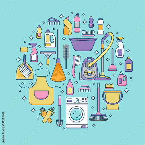Household cleaning supplies