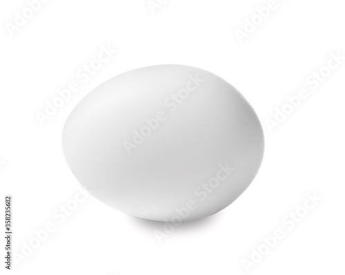 Fresh chicken egg on white background