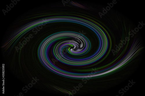 multicolored and abstract twirl in artistic forms