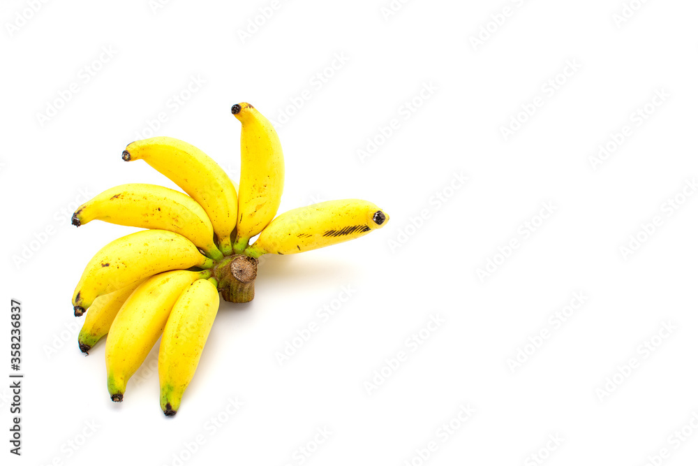 ripe banana on a white background. ripe banana on a white background.