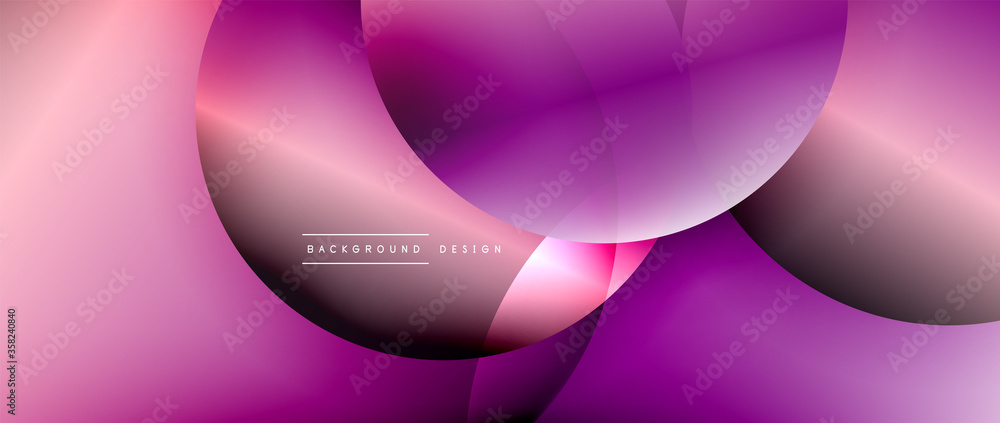 Naklejka premium Circle modern geometric abstract background with liquid gradients