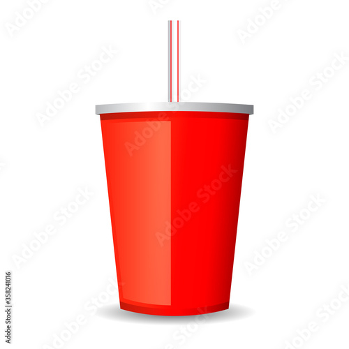 Soft drink red cup illustration