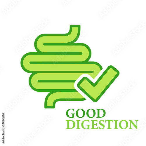 Good healthy digestion vector logo