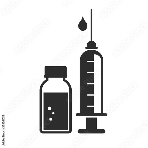 Syringe drug icon