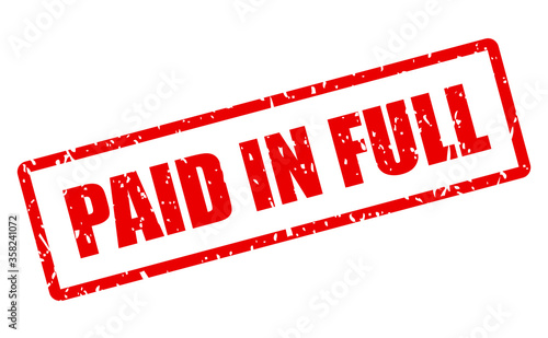 Paid in full vector stamp