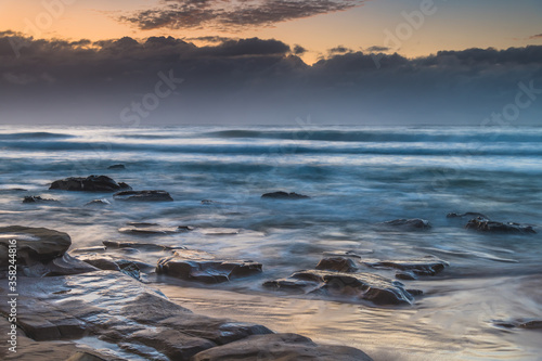 Sunrise Seascape and Low Cloud Bank © Merrillie