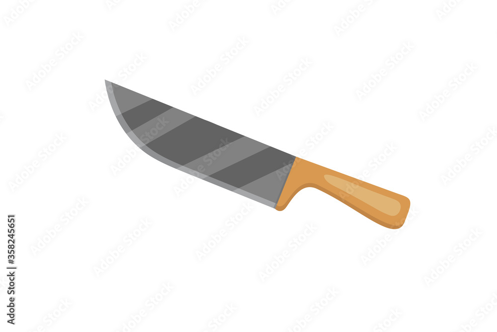 Vector knive for butcher shop. Kitchen knive Utensil for cooking. Vector knive for butcher shop. Kitchen knive Utensil for cooking.