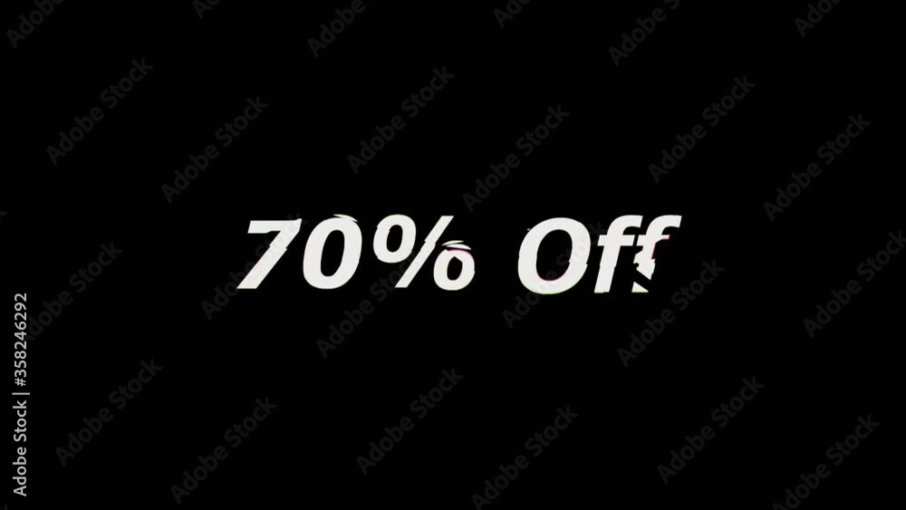 Sale promotion message with glitch effect animation for sale promotion advertising Sale promotion message with glitch effect animation for sale promotion advertising