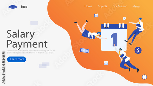 Payroll Income Vector Illustration Concept, Suitable for web landing page, ui, mobile app, editorial design, flyer, banner, and other related occasion