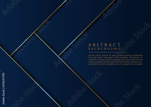 Abstract background luxury gold line metallic overlap layer design with space for text