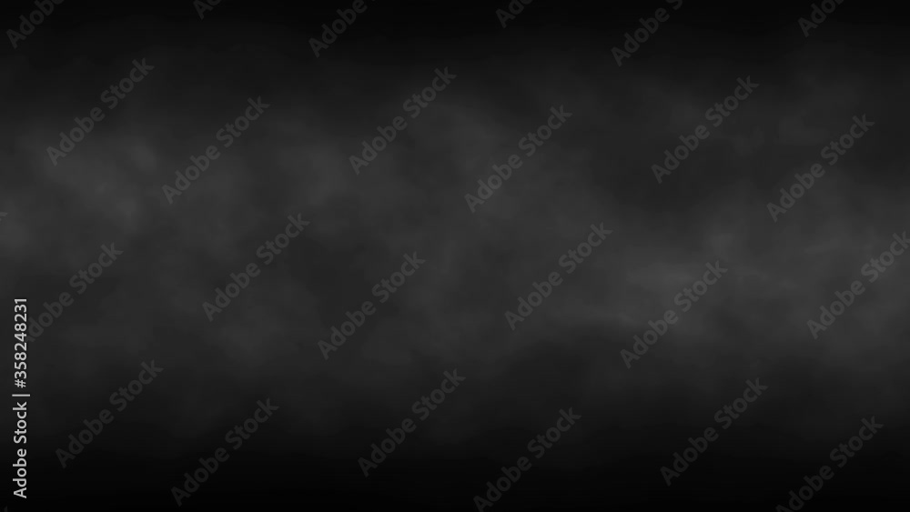Gray black smoke dark horror background. Halloween Spooky night with animation seamless loop with glitch and noise effects.