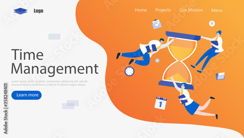 Time Management Vector Illustration Concept, Suitable for web landing page, ui, mobile app, editorial design, flyer, banner, and other related occasion