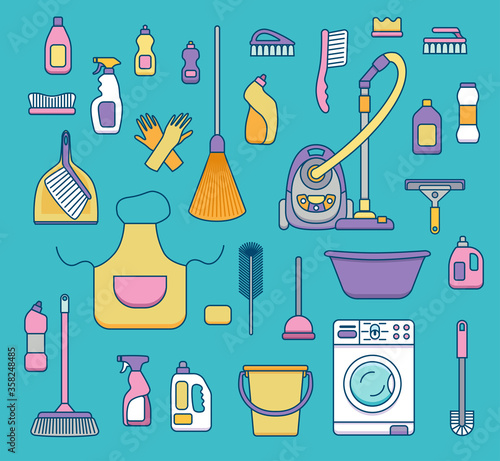 Household cleaning supplies