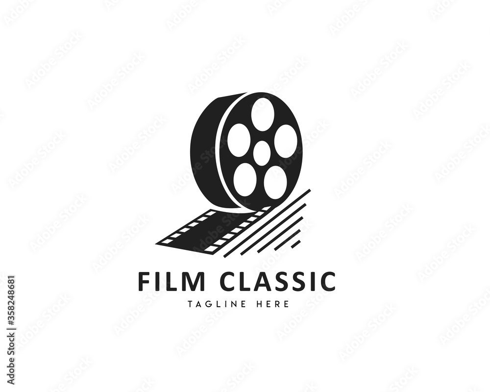 Film roll classic logo symbol design illustration Film roll classic logo symbol design illustration