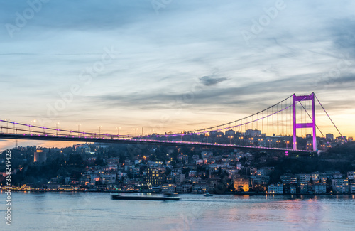 Fatih Sultan Mehmet Bridge in Istanbul.