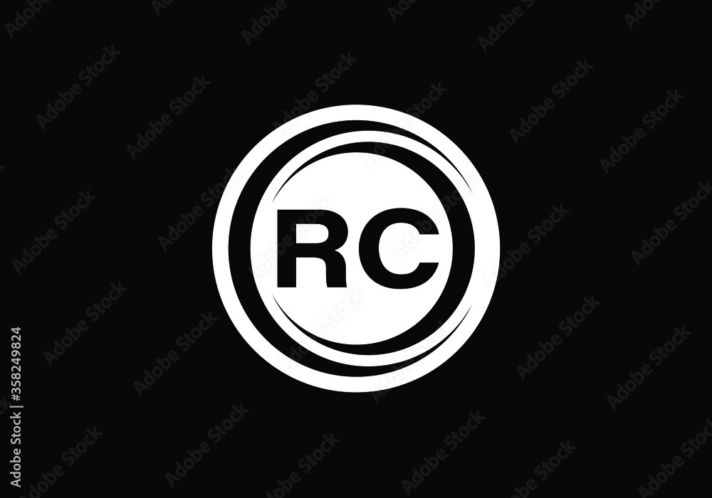 Initial Monogram Letter R C Logo Design Vector Template. R C Letter Logo Design Initial Monogram Letter R C Logo Design Vector Template. R C Letter Logo Design