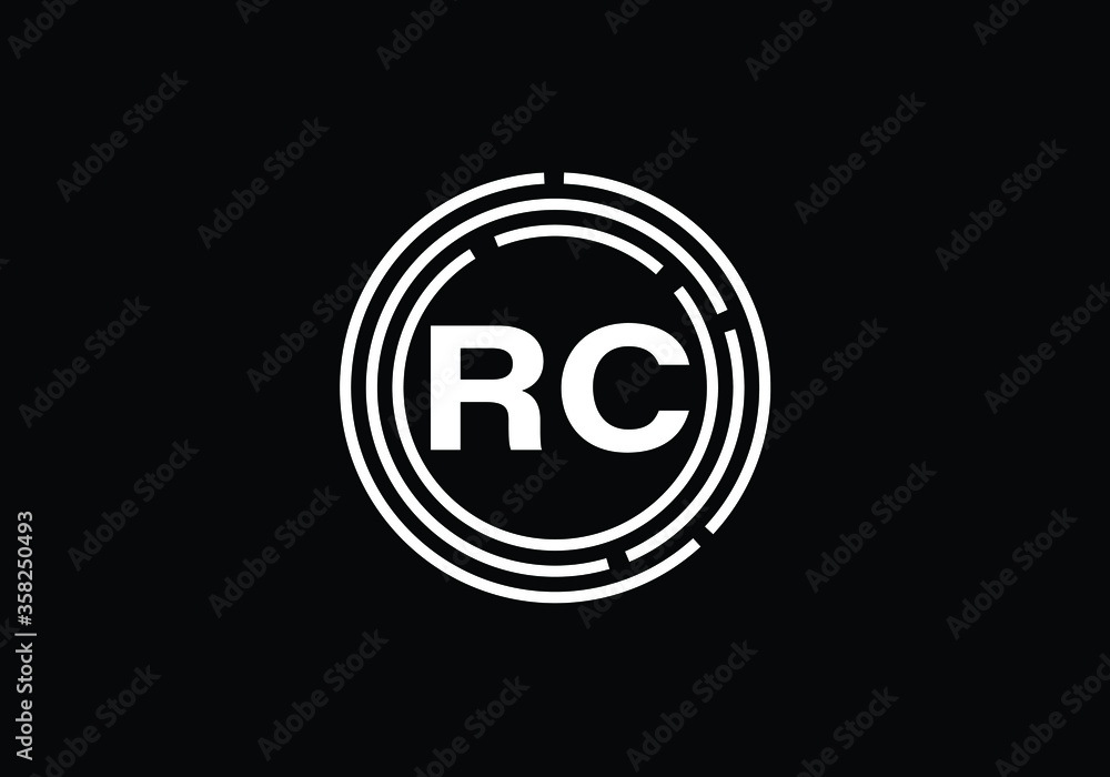 Initial Monogram Letter R C Logo Design Vector Template. R C Letter Logo Design Initial Monogram Letter R C Logo Design Vector Template. R C Letter Logo Design