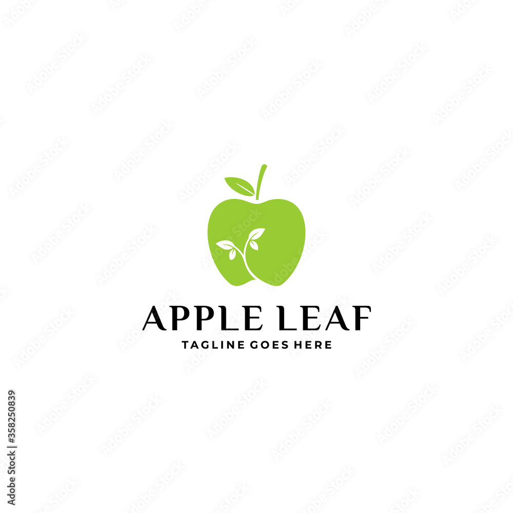 Creative Symbols Organic Natural Apple sign logo design