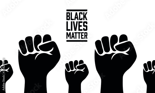 Black Lives Matter movement illustration concept