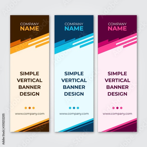 simple vertical banner template design