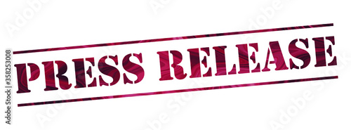 press release Vector stamp. White isolated