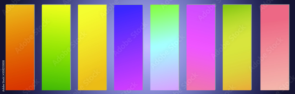 Set of abstract gradient banners. Minimal style color background. Template for wallpaper, mobile app, screen Set of abstract gradient banners. Minimal style color background. Template for wallpaper, mobile app, screen