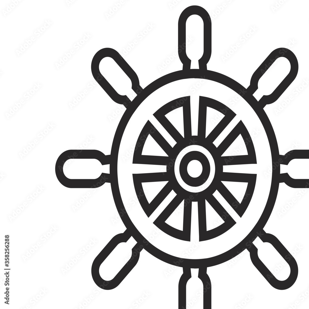 Fototapeta premium ship steering wheel