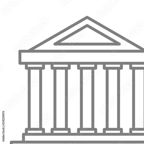 ancient greek column icon vector for web and apps