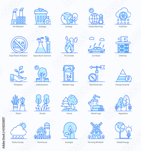 
Nature and Ecology in Modern flat Style Pack 
