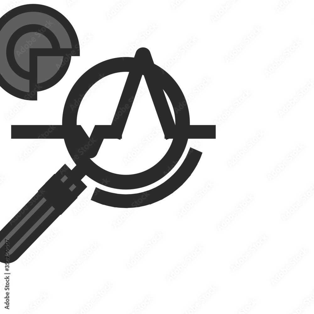 magnifying glass on a white background magnifying glass on a white background