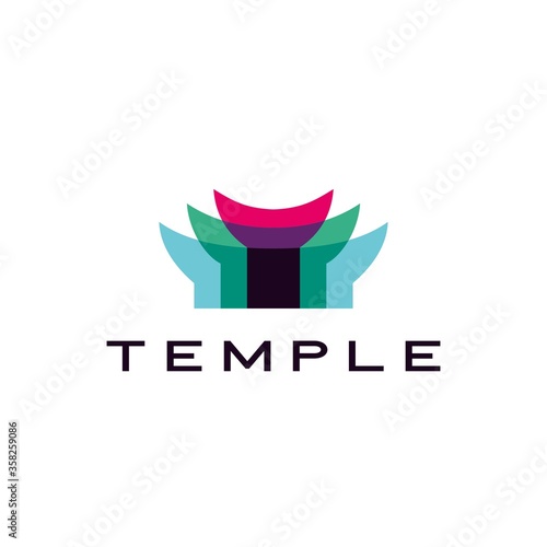 temple logo vector icon illustration