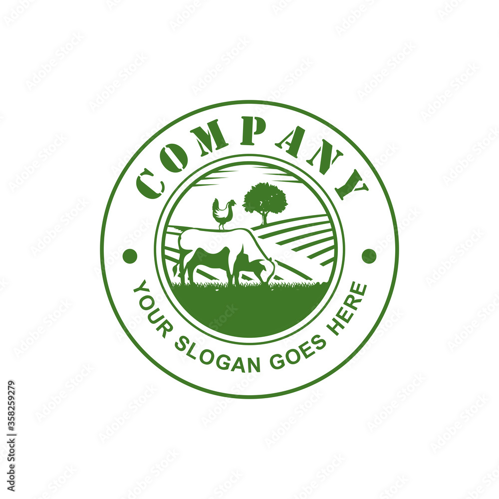 farm logo , natural logo vector
