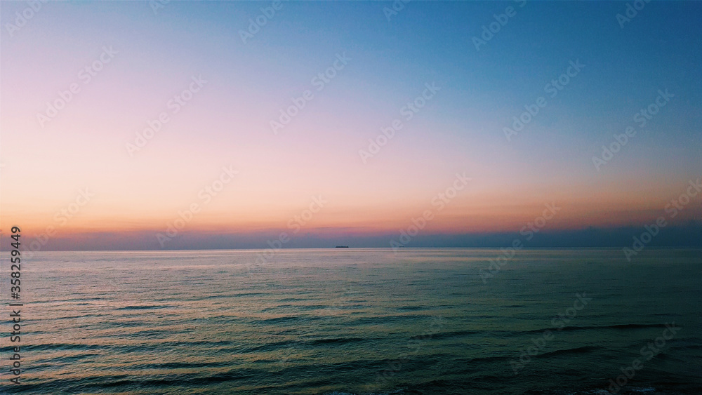 sea beach sunset sky horizon panorama landscape view 
