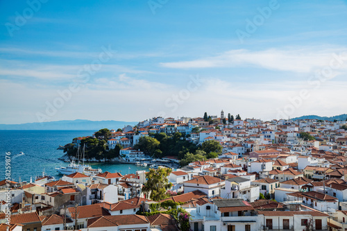 Skiathos island panorama - nice Mediterranean Greek island.