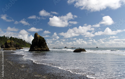 Basalt rocks at Ruby beach photo