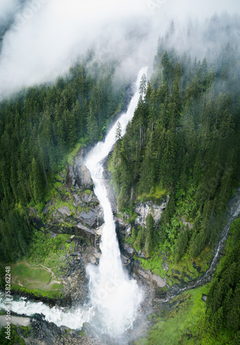 the largest waterfall in europe - krimml waterfalls  Austria