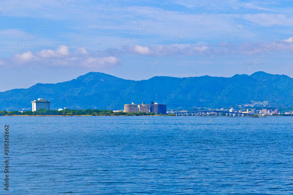 Fototapeta premium Lake biwa, Shiga prefecture, Japan.