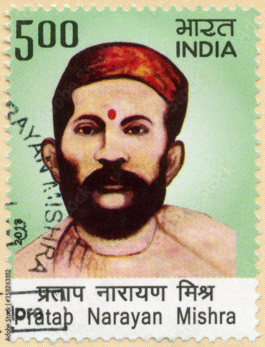 INDIA - 2013: shows Pratap Narayan Mishra (1856-1894), 2013 photo