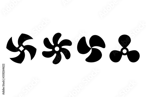 Propeller screw icons.