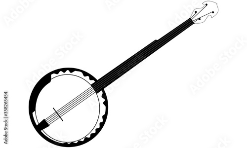 banjo musical instrument vector illustration