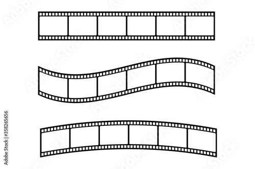 Vector blank cinema film strip.