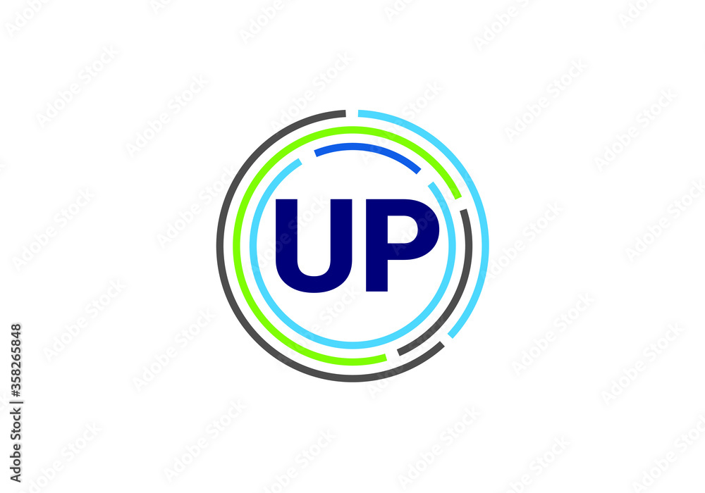 Initial Monogram Letter U P Logo Design Vector Template. UP Letter Logo Design Initial Monogram Letter U P Logo Design Vector Template. UP Letter Logo Design