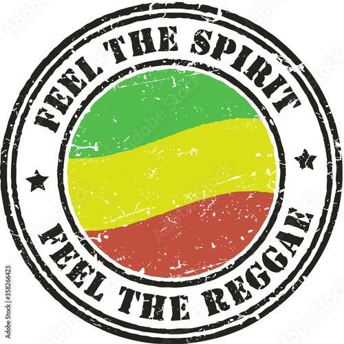 Reggae grunge stamp 