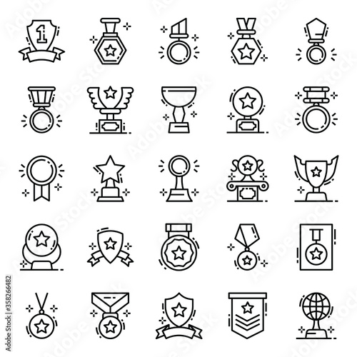 
Success Awards and Medals in Modern line Style 

