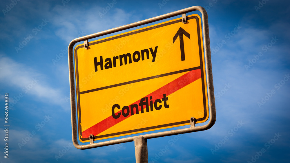 Street Sign Harmony versus Conflict