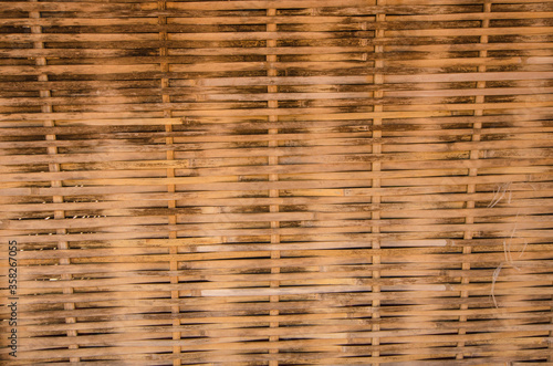 Details of woven bamboo skin pattern