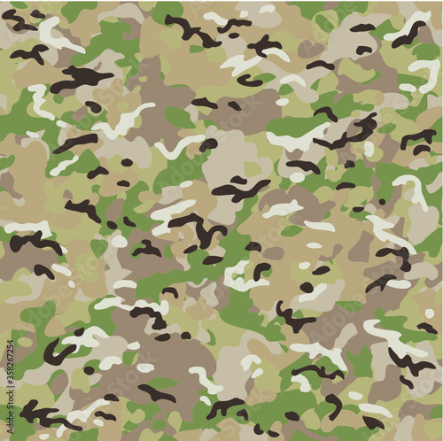 Camouflage seamless pattern. Fashionable military print.
