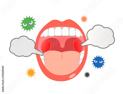 Bacteria and oral cold symptom coronavirus