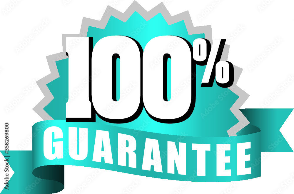 100% guarantee emblem 100% guarantee emblem