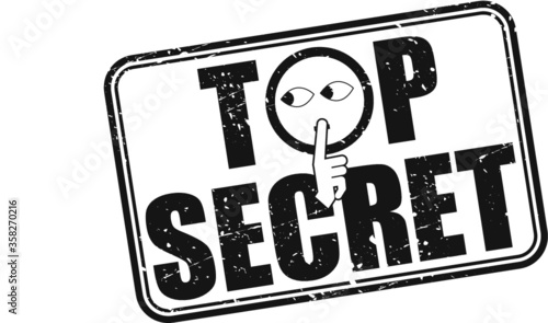 Top secret grunge stamp